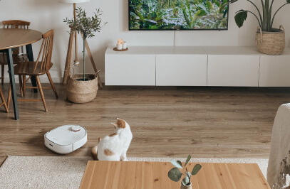 робот за почистване на пода в хола